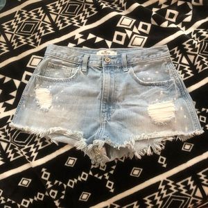 Hollister high wasted jeans shorts size 27